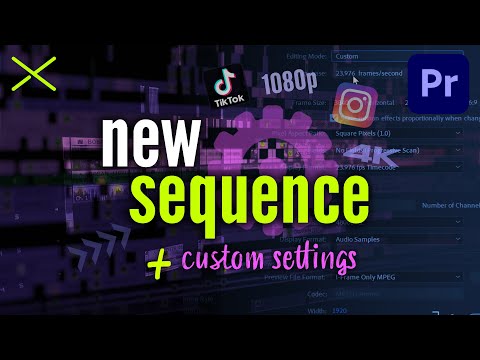 How to Create a NEW SEQUENCE in Premiere Pro CC 2021 | Custom Settings