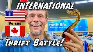 Thrift Shopping Antiques & Vintage in 2 Countries! Who Wins?