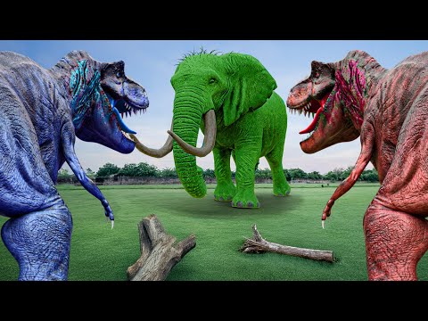 The Rescue: Elephant VS T-REX | New Hollywood Movie | Jurassic World Dinosaur Fan Movie