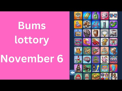 Bums Daily lottery cards 6 November | Bums Today Daily Combo Cards | Bums combo cards today