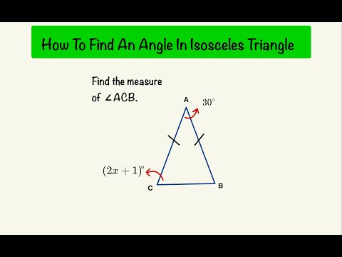 How To Find An Angle In An Isosceles Triangle | Geometry Algebra