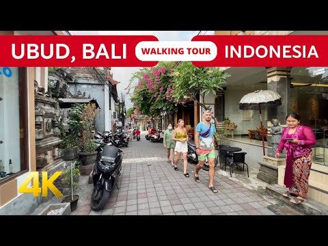 Travel Ubud Bali Indonesia 2024 🇮🇩 Downtown Walking tour 4K