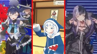 Hololive Girls Being Silly When Announcing Merch On Their 3D Collab Stream [ Hololive EN ]