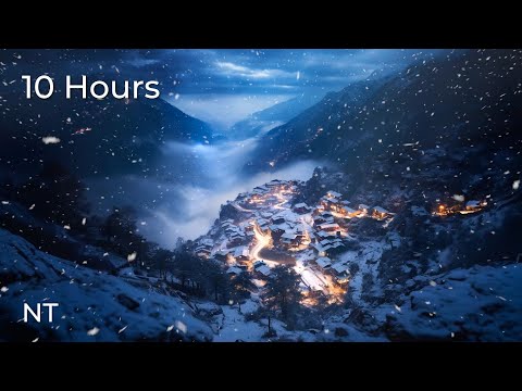 Fall Asleep to Natural White Noise | Cold Wind Snow for Sleeping & Relaxing: White Noise