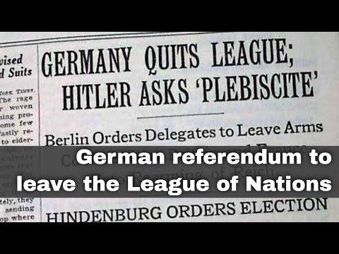 12th November 1933: German referendum on withdrawing from the League of Nations