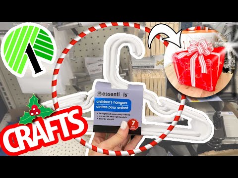 Turn CHEAP plastic hangers into LARGE Christmas Decor! $1 Dollar Tree DIYs!