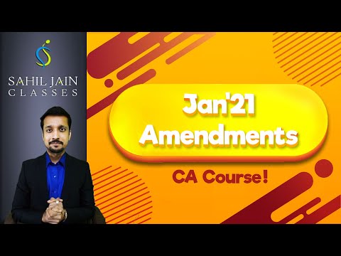 Jan'21 CA Course Amendments Update