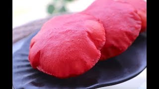 Beetroot poori - Healthy poori recipe - Beetroot puri recipe - Kids lunch box idea - Crispy poori