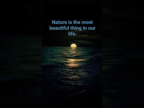 Nature is the most beautiful thing in our life.