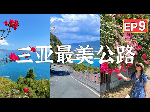 🇨🇳【海南三亚vlog EP 9】三亚太阳湾最美公路｜美到窒息的海景｜超美三角梅开的旺盛｜来三亚一定要打卡！Most Beautiful road in Sanya China MUST VISIT