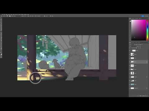 Mineko chill with CAT - LOFI - Painting part 1