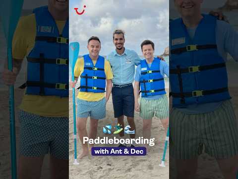 Paddleboarding with Ant & Dec 😂 #tui #antanddec #happinessambassadors #trending #travel #foryou