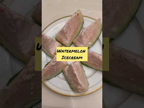 How to make tasty Watermelon ice cream @ home # easy # tasty # viral