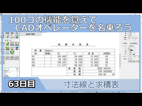 【ＣＡＤオペレーターを名乗りたい】寸法線と求積表【１００日チャレンジ】