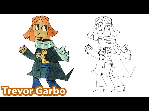 How to draw Trevor Garbo from Smile for Me!