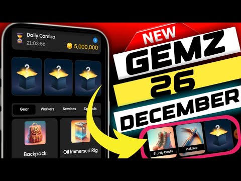 gemz daily combo today 26 december | gemZ | gemz today combo card | #gemZ