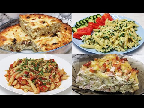 Вчерашние МАКАРОНЫ НЕ ВЫБРАСЫВАЮ! 4 блюда на любой вкус из макаронов