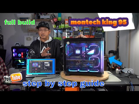 how to build a pc montech king 95 PRO step by step FULL build thermalright frozen warframe 360 aio