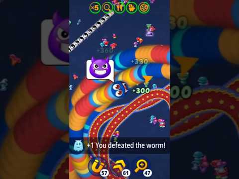 worms zone magic gameplay 2 video worms zone pro slither snake top#01 #shortsfeed#shorts#wormszone