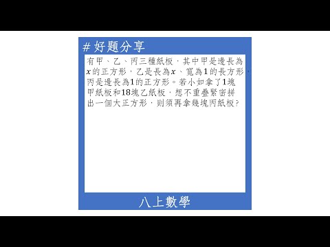 【八上好題】配方法的應用