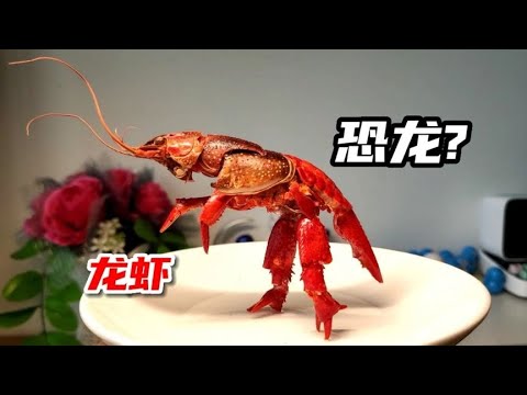 挑战用虾壳做“恐龙”最后我居然做了个不明生物?不可思议！