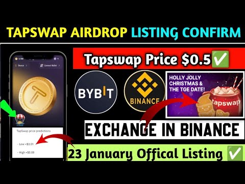 Tapswap Listing Date confirmed ✅ || Tapswap Listing On Binanace ✅ || Tapswap Price $5