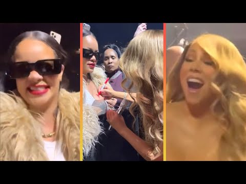 Rihanna Asks Mariah Carey to SIGN HER BREAST at Final Christmas Concert