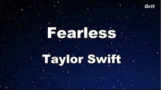 Fearless - Taylor Swift Karaoke【No Guide Melody】