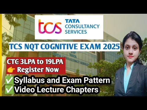 TCS NQT Cognitive test Syllabus 2025 |Graduate Fresher jobs|Cognitive Exam pattern package details|