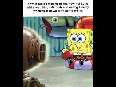 new ksi song so peak 😭💔 | #shorts #spongebob #ksi #talktuah #lunchly #edit