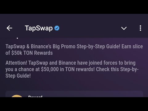 TapSwap & Binance's Big Promo Step-by-Step Guide! | TapSwap Code video code today