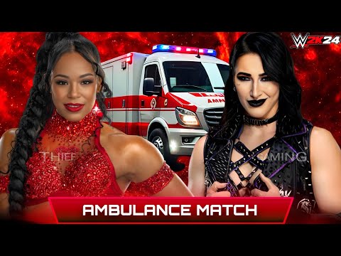 WWE 2K24 • Ambulance Match - Bianca Belair VS Rhea Ripley | WWE