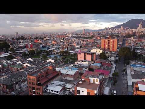 Bogota Kolumbien 4K Drohnen Aufnahme Sonnenuntergang