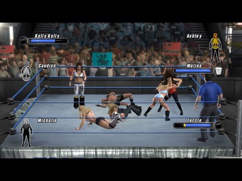 WWE Smackdown Vs Raw 2008 - 6 Women's Battle Royal