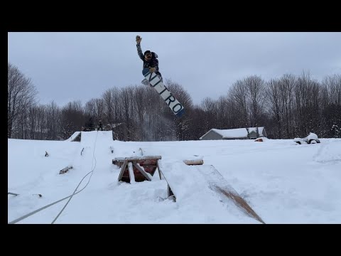 Back Yard Snow Park Build