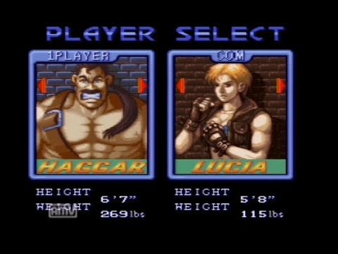 【SFC】ファイナルファイトタフ　ハガーでプレイ　難易度EASY【Final Fight Tough】