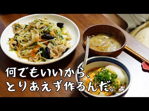 【簡単晩ごはん】自炊サボリーマンが料理の腕を上げるための奮闘記録【野菜炒め】