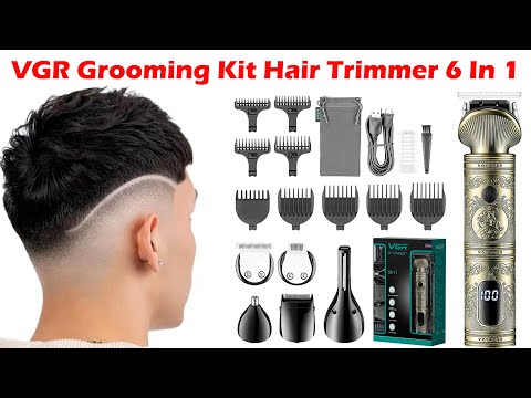 VGR Grooming Kit Hair Trimmer 6 In 1 Hair Clipper Nose Trimmer Shaver Body Trimmer Professional