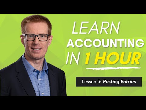 Learn Accounting in 1 HOUR Lesson 3: Posting Entries to a Trial Balance