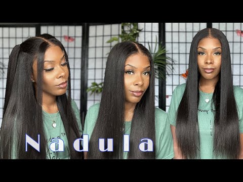 *Perfect Natural Everyday Wig!* Yaki Straight Bye Bye Knots Wig DETAILED Install~ FT.Nadula Hair