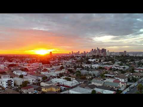 Best Drone Filming - Sunset over Downtown Los Angeles (VIDEO)