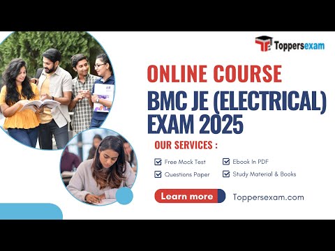 BMC JE (ELECTRICAL) Syllabus 2025, Online Test Series, Question Bank, Book PDF, Study Material