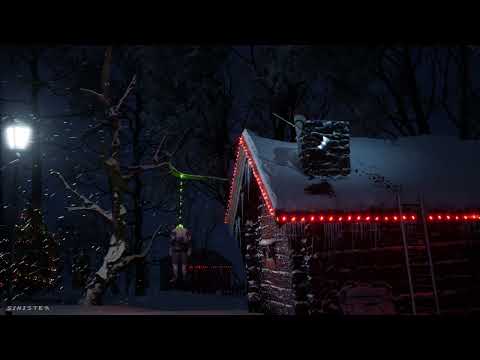 Silent Night, Deadly Night | Snowy Night with Christmas Lights | Horror Ambience