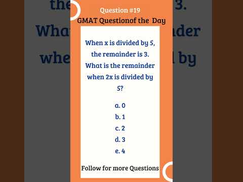 GMAT Question of the Day #gmat#gmatfocus #gmatprep  #shorts #maths #exam#gmatproblemsolving