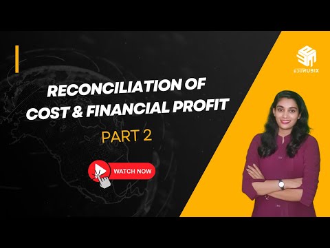 Reconciliation of cost and financial accounts | Part 2 | Malayalam