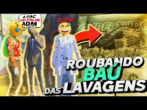 FIZ MUITO LOOT E DINHEIRO ROUBANDO BAU DAS LAVAGEM COM MOD MENU GTA RP