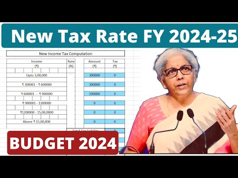 New Income tax slab rate FY 2024-25 in Budget 2024 | New tax rate changes | FM Nirmala Sitaraman