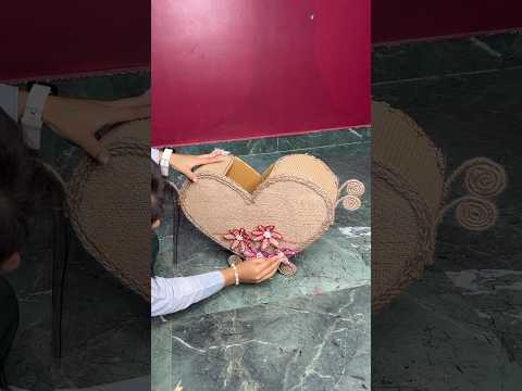 Creative Flower Vase Craft using Jute #short #reel #viral #trending #youtubeshort #diy #flowervase