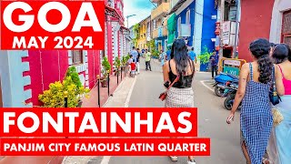 Goa | Fontainhas - May 2024 | Famous Latin Quarter - Portuguese Houses | Panjim City | Goa Vlog |