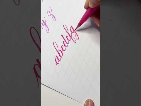 The Calligraphy Alphabet Written With A Brush Pen | Calligraphy Letters #alphabet #brushpen